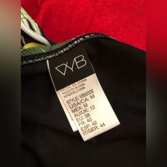 Vyb Tropical Green Blue High Waist Bikini Bottom - Picture 7 of 8